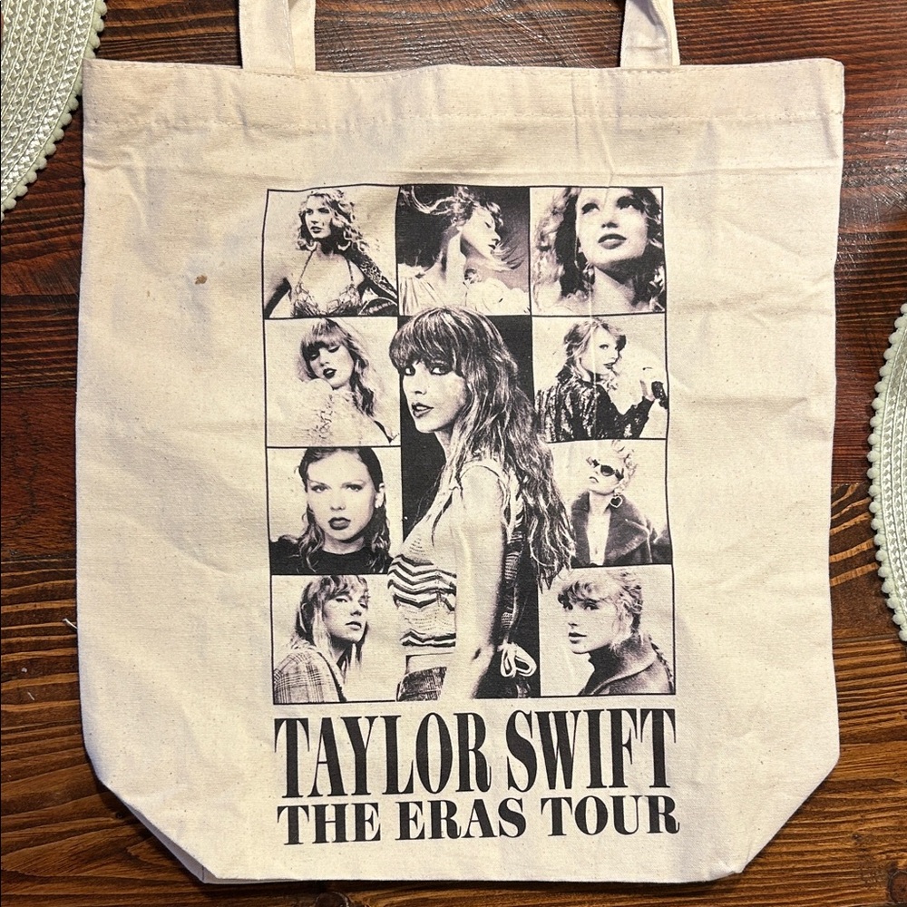 Taylor Swift The Eras Tour Tote Bag - Black and Cream